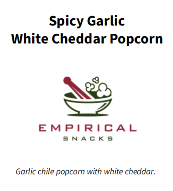 Spicy Garlic White Cheddar Popcorn